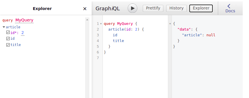 GraphQL - Premier résultat